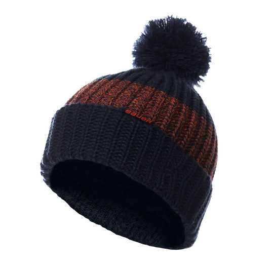  Bauer New Era Rib Striped Pom Knit Senior Toque